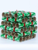 White Pine Tree Pattern On Green Christmas Cracker Bon Bons - 50 x 30cm