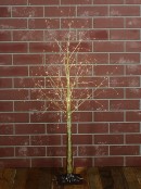 Warm White LED Gold Branch 3D Outdoor Christmas Birch Tree - 1.2m