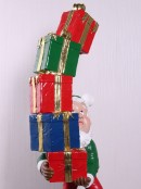 Elf Balancing A Precarious Gift Stack Resin Life Size Christmas Ornament - 1.8m