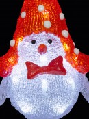 LED Acrylic Baby Chicken With Red Hat & Bow Tie Ornament - 32cm