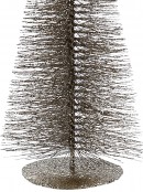 Glitter Frost Look Champagne Wire Tree Christmas Tabletop Ornament - 45cm