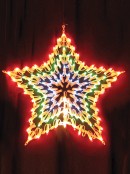 Multi Colour Flashing Star Indoor Illuminated Motif - 54cm
