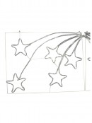 Shooting Stars On Wire Frame LED Rope Light Silhouette - 2.2m