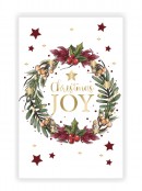 Traditional Design With Foil Highlights Christmas Greeting Cards - 10 x 175mm