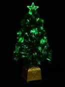Multi Colour Fibre Optic Christmas Tree With 12 Baubles & 60 Tips - 60cm