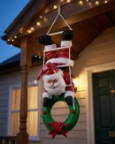 1.1m Hanging Santa On Rope Ladder Outdoor Nylon Christmas Decoration