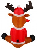 Playful Deer With Candy Cane Illuminated Christmas Inflatable Display - 1.2m
