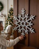 80cm Imperial Silver & Laser Snowflake Large Display Ornament