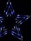 Blue & Cool White LED Triple Christmas Star String Light Silhouette - 50cm