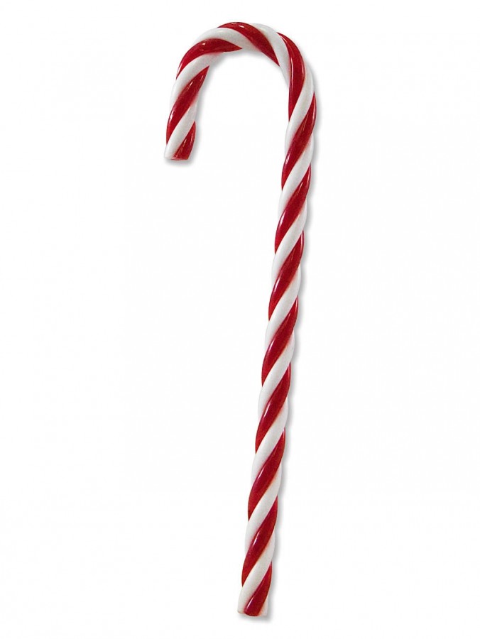 Red & White Candy Cane Hanging Ornament - 10 x 15cm