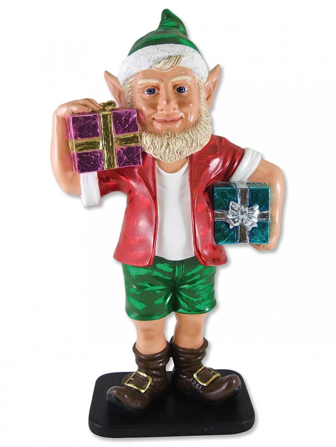 Aussie Elf With 2 Gifts Christmas Decor - 62cm