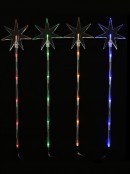 Multi Colour LED North Star Solar Powered Christmas Path Lights - 4 x 48cm