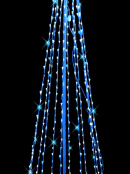 Blue & Cool White LED String Fairy Light 3D Conical Outdoor Christmas Tree - 2m