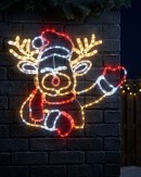 67cm Dynamic Greeting Reindeer Outdoor Christmas LED Light Display