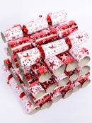 Red & White Multi Style Snowflakes Small Christmas Bon Bons - 100 x 24cm