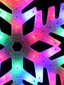 Illuminated Multi Colour LED Stellar Snowflake Silhouette - 39cm