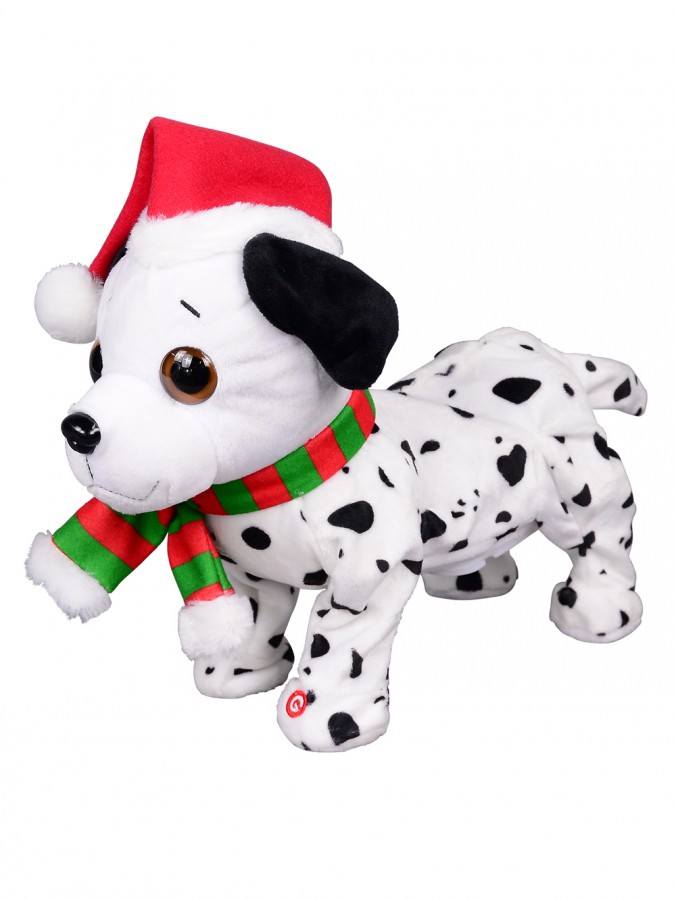 Pouncing Christmas Dalmatian Musical Animation - 35cm