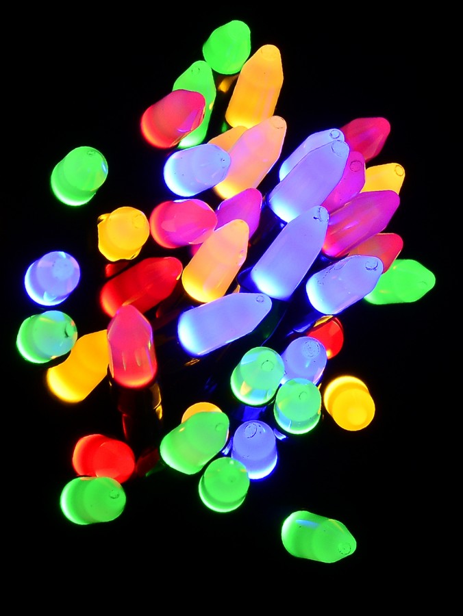 180 Multi Colour LED Bullet Bulb Fairy String Lights - 9m