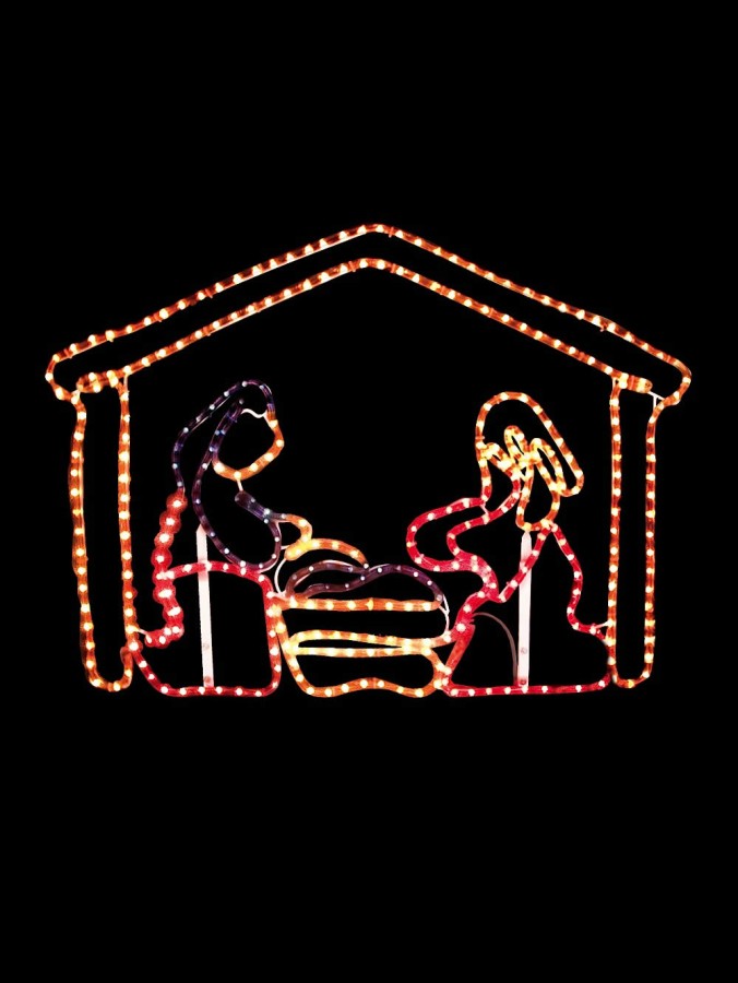 Nativity Scene Rope Light Display - 71cm