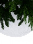 1m White & Silver Sparkle Tweed Christmas Tree Skirt