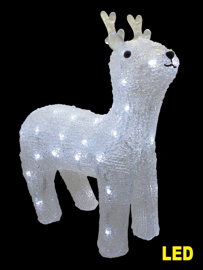 LED Acrylic Reindeer Ornament - 37cm