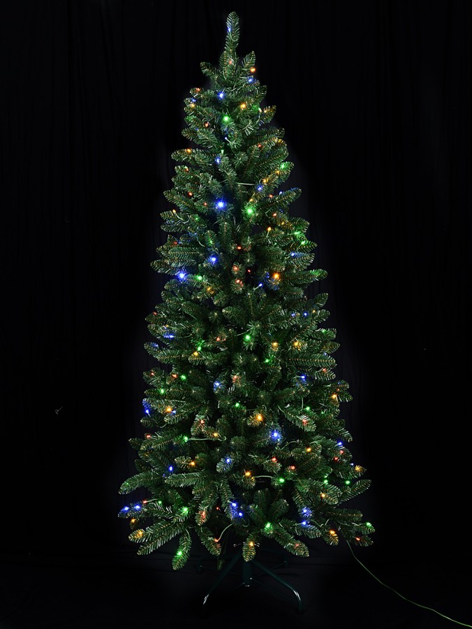 Pine Gorge Dual LED Pre-Lit Christmas Tree With 602 Tips & 250 Lights - 1.8m