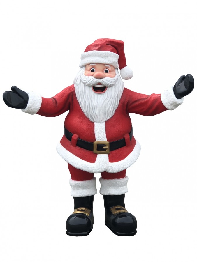 1.8m Greeting Jolly Santa Claus Life Size Resin Ornament