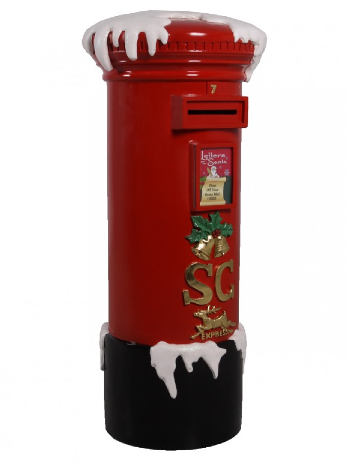 Letter To Santa Mailbox Resin Life Size Christmas Decoration Ornament - 1m