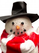 Snowman With Scarf, Hat & Broom Christmas Decor - 91cm