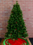 Red Berry Pine Traditional Christmas Tree with Pine Cones & 849 Tips - 1.8m
