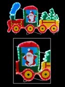 Train & Carriage With LED Rope Light Motif - 80cm