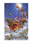 Santa Design With Metallic Highlights Christmas Greeting Cards - 10 x 175mm