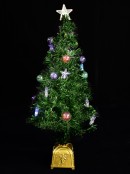 LED Star & Bauble Fibre Optic Tree - 90cm