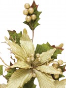 Poinsettia Centrepiece Swag With Berries, Leaves & Twigs - 57cm