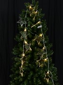 24 Transparent Christmas Stars String Light With Warm White LED - 3.4m