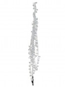 45cm Clear Iridescent Diamante Bead Spray Long Christmas Clip Stem