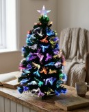 90cm Vivid Multi Colour Dynamic LED Fibre Optic Christmas Tree | 85 Tips