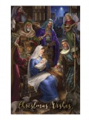 Religious Design With Metallic Gold Text Christmas Greeting Cards - 10 x 175mm