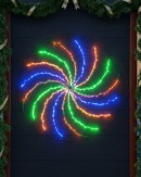 90cm Dynamic Spiral Pinwheel Multi Colour LED Outdoor String Light Display