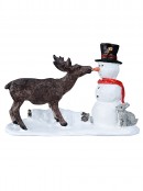 Building Snowmen In The Tree Snow Park Christmas Figurines - 8 Piece Set