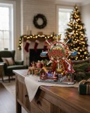 33cm Animated Musical Christmas Ferris Wheel With Multi Colour LED Lights