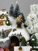 Illuminated, Animated & Musical Christmas Snowy Hillside Village Scene - 33cm