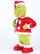 Mr Grinch Singing & Shuffling In A Santa Suit Christmas Animation - 36cm