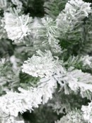 Dawn Snow Heavily White Flocked Green Christmas Tree With 598 Tips - 1.8m