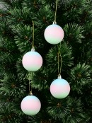 6x Cotton Candy Sugared Ombre Whimsical Essential Ball Baubles | 60mm