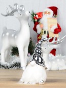 Large Nisse Santa With Glorious Beard Ceramic Christmas Ornament - 21cm