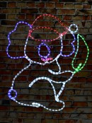 85cm Koala & Gum Leaf With White, Red, Blue & Green LED Rope Light Display 