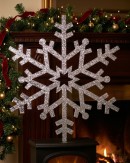 80cm Imperial Silver & Laser Snowflake Large Display Ornament