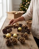 Natural Gold Pinecone, Star & Bauble Mix | 300g
