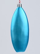 12cm Flower Print Teal Surfboard With Glitter Stripes Christmas Tree Ornament